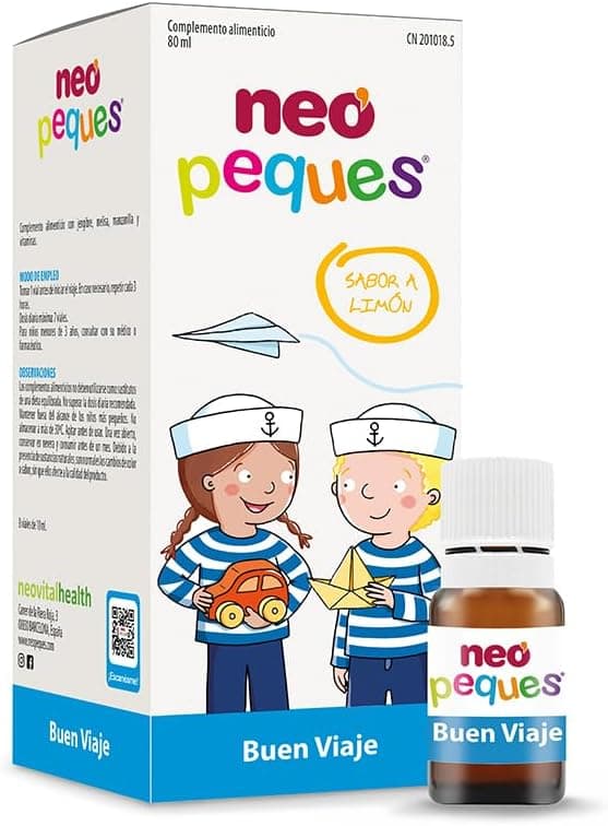 NEO Peques | Buen Viaje | Jarabe Infantil | Para Mantener un Vijae Tranquilo y Libre de Mareos | Efecto Calmante y Antienémico | A Base de Plantas y Vitaminas | 7 Viales