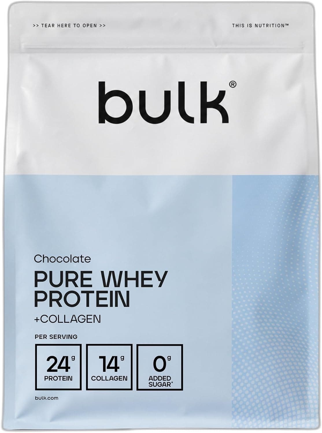 Bulk Pure Whey Protein + Colágeno, Chocolate, 2kg