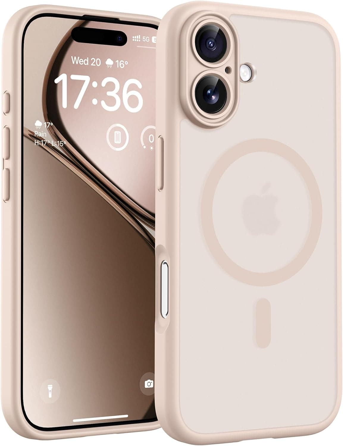 TOCOL Funda para iPhone 17 (6,3"), Compatible con MagSafe, Desierto