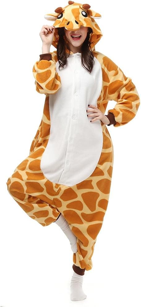 BGOKTA Pijamas Animales Mujer Disfraces de Cosplay para Adultos Pijama Jirafa Enteros,lty48-2