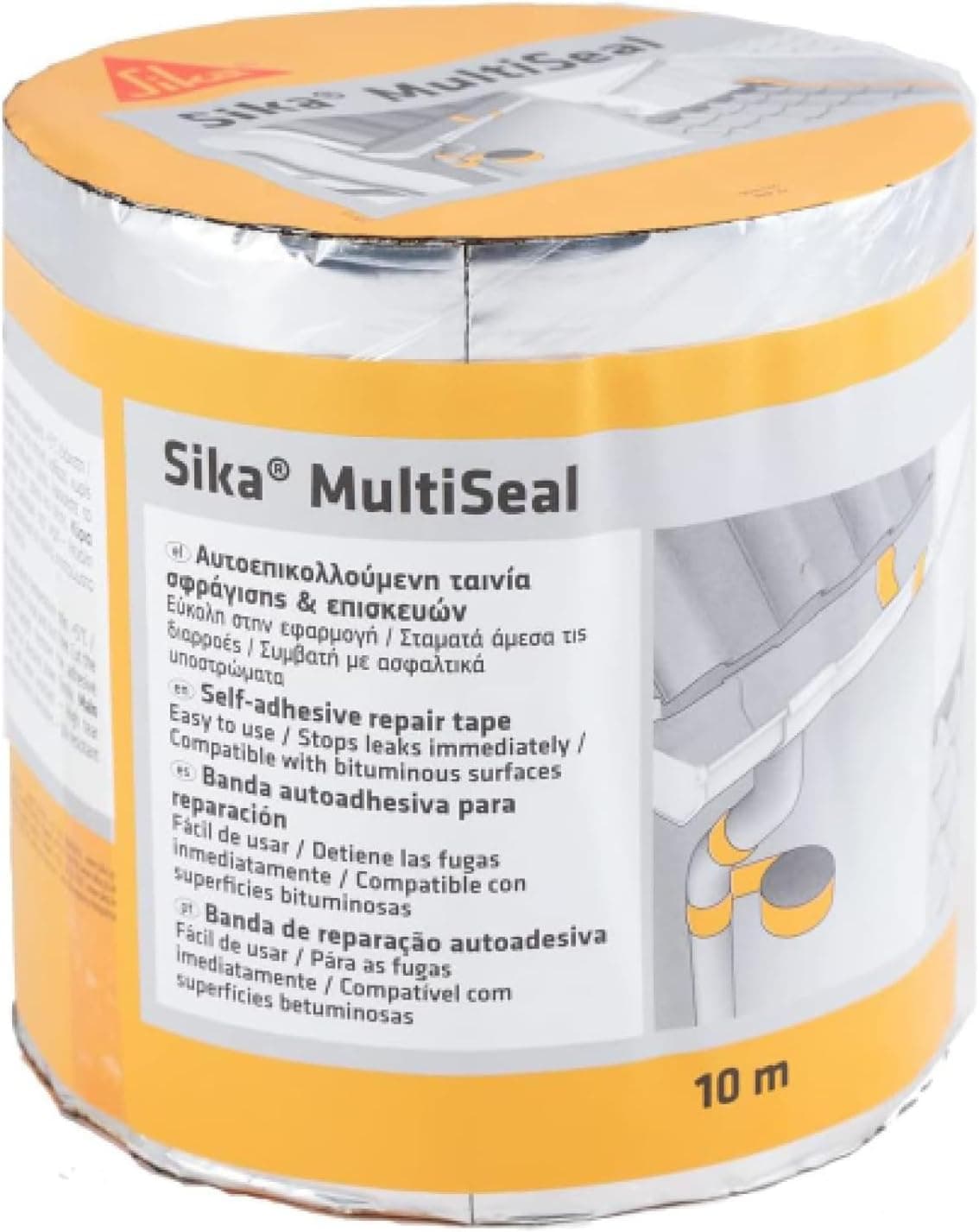 SIKA - Banda bituminosa autoadhesiva - Multiseal - Aluminio - 10m x 150mm