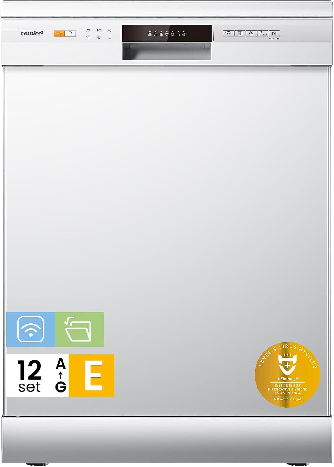 COMFEE' CDWPF1201PW Lavavajillas 60cm Libre Instalación, 12 Servicios, WIFI