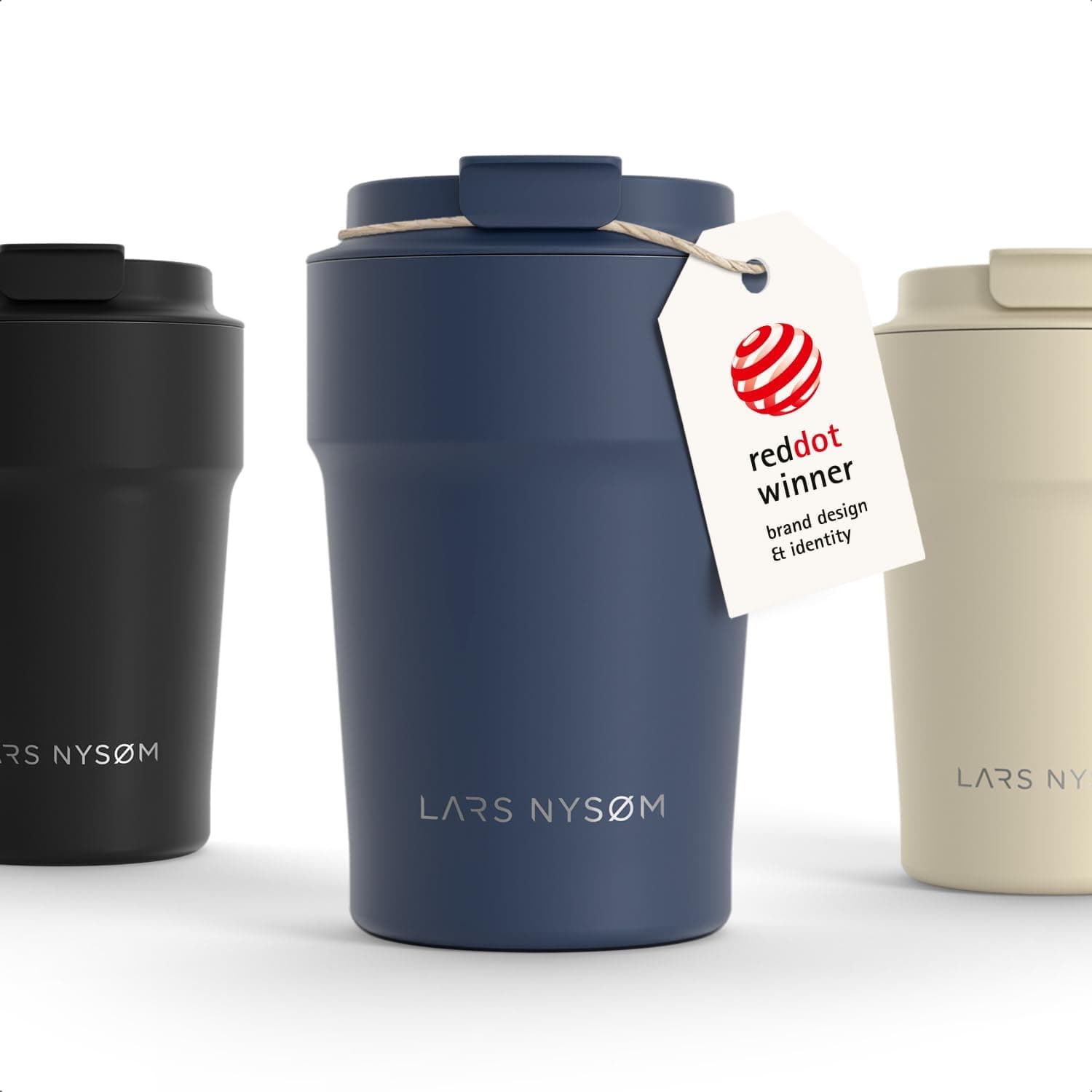 LARS NYSØM Taza Termica Cafe 380ml - Vaso Termo Cafe para Llevar - Aislante