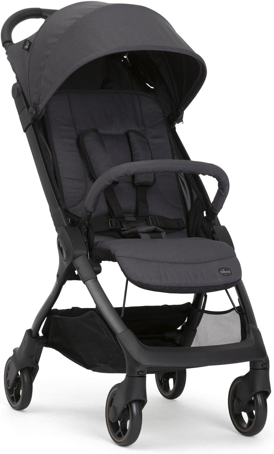 Chicco WE 2 Cochecito Ligero,Plegable de 0 Meses hasta 22 kg,Cochecito de Viaje, Cochecito Ligero para Avión,Reclinable con Posición de Sueño,Arnés Acolchado,Cubierta Compacta y Paraguas Protector