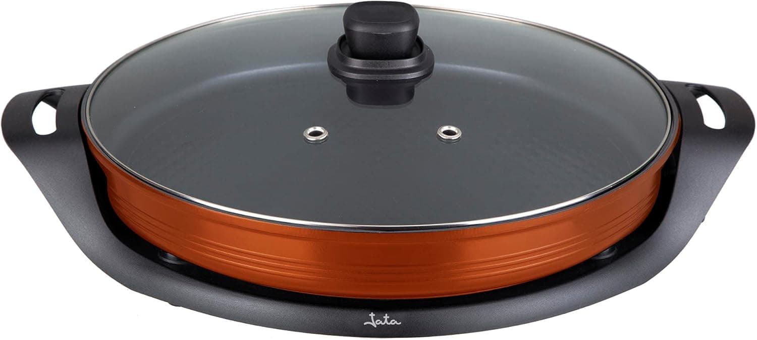 Jata JEPE1639 - Paellera Electrica Antiadherente de 38 cm de diámetro y 5 cm de profundidad. Calor uniforme por toda la superficie. 2000 W