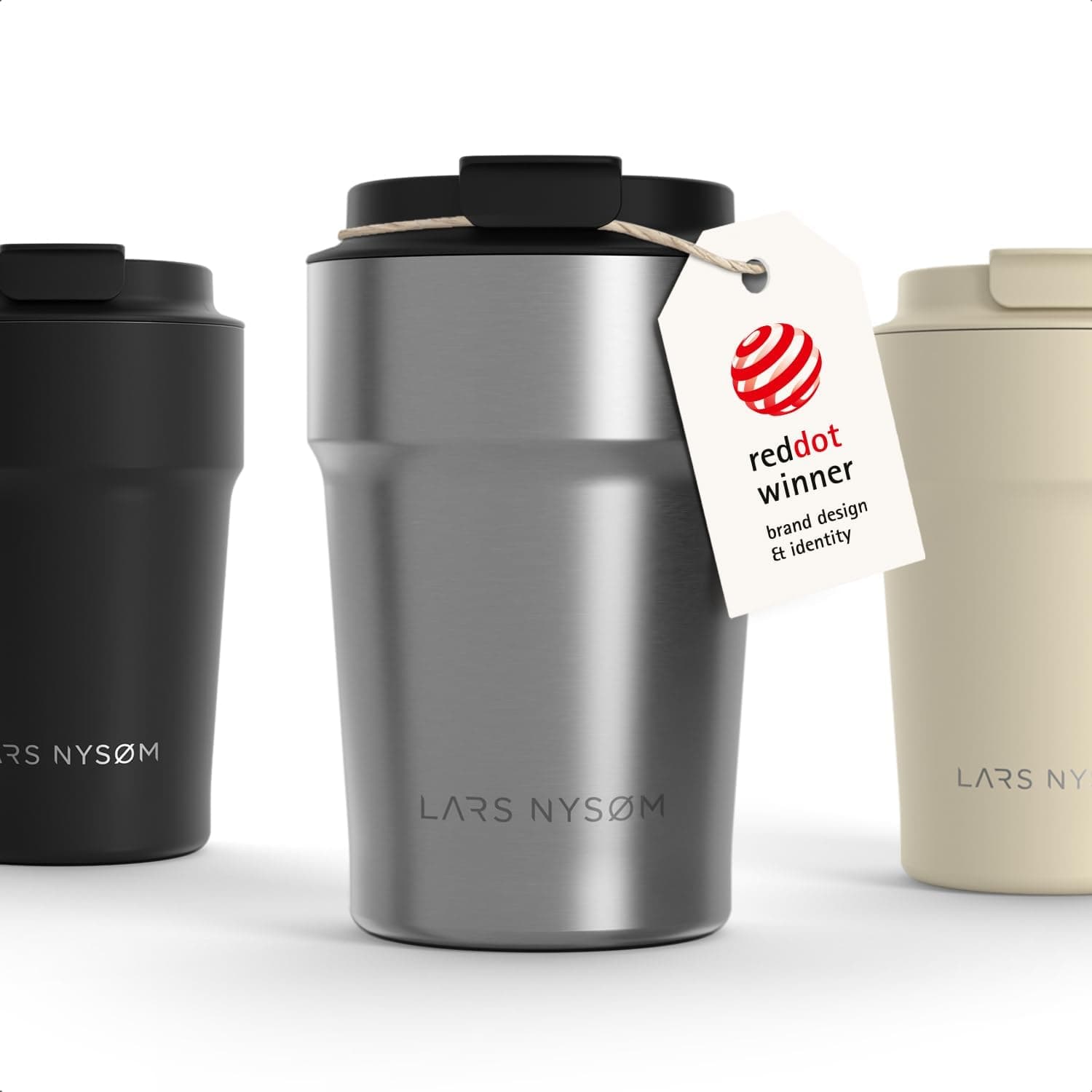 LARS NYSØM Taza Termica Cafe 380ml - Vaso Termo Cafe para Llevar - Aislante