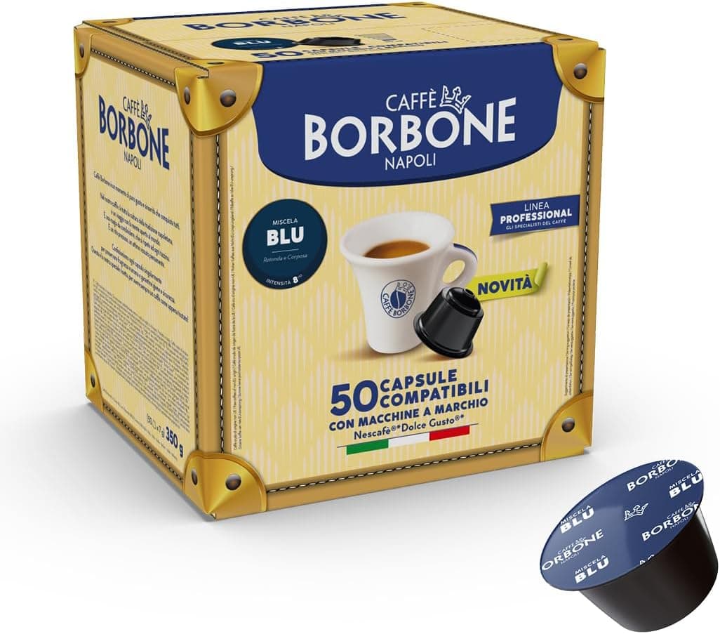 Caffè Borbone Blue Blend - 50 cápsulas - Compatible con máquinas Nescafè®* Dolce Gusto®