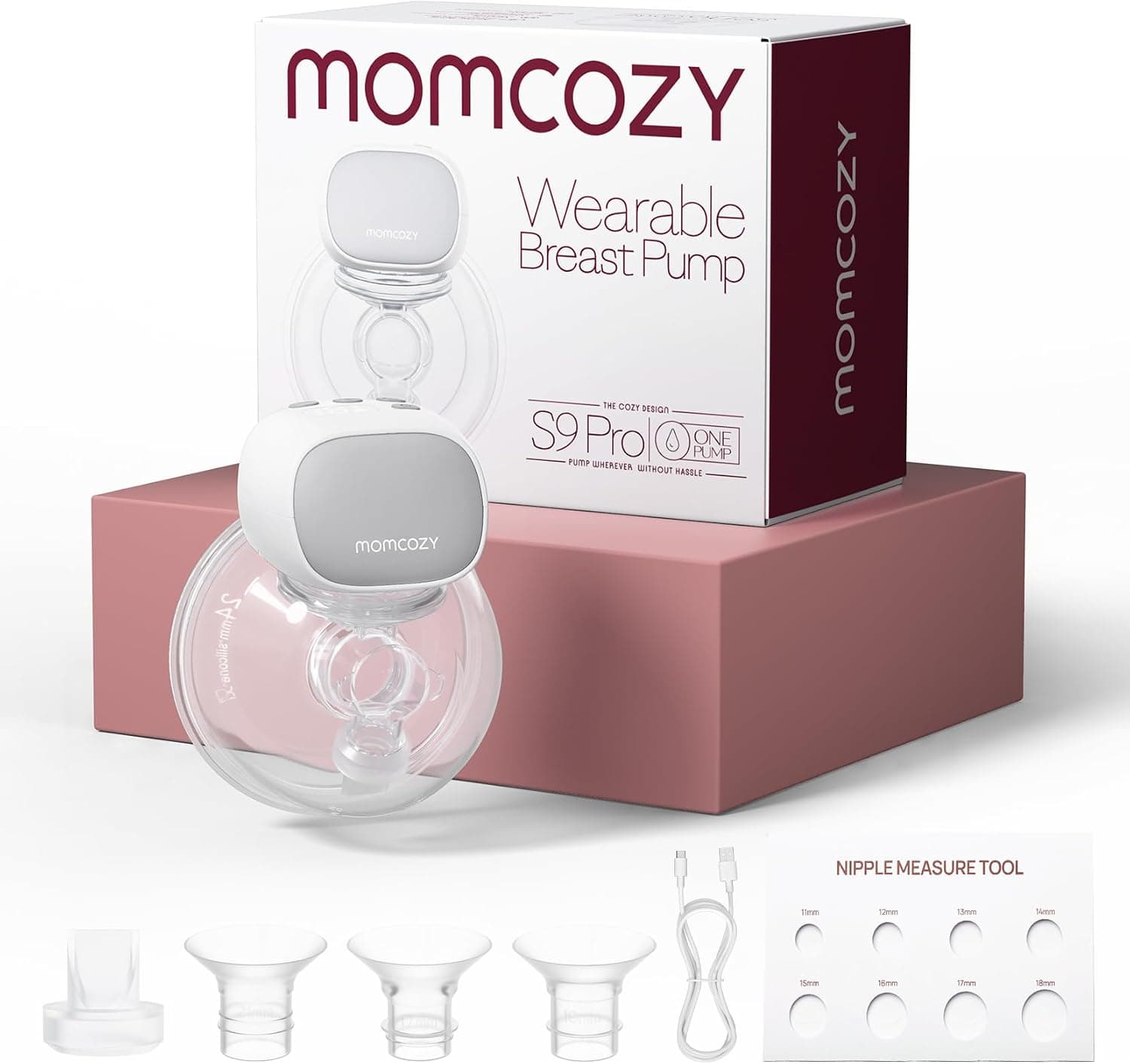 Momcozy S9 Pro Sacaleches Actualizados, 2 Modos, 9 Nivele, Succión 285 mmHg