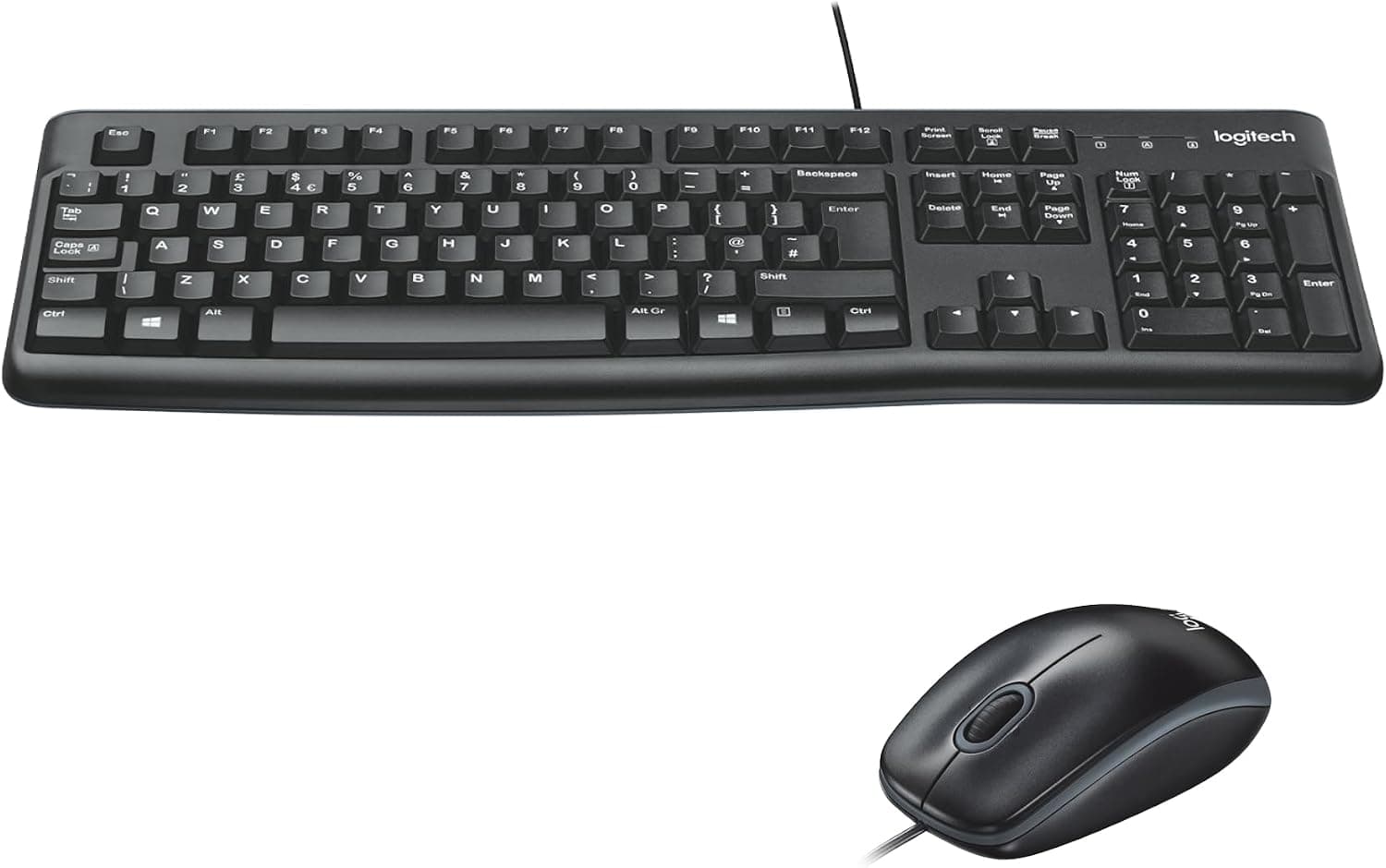 Logitech MK120 Combo con Teclado y Ratón con Cable - QWERTY Español