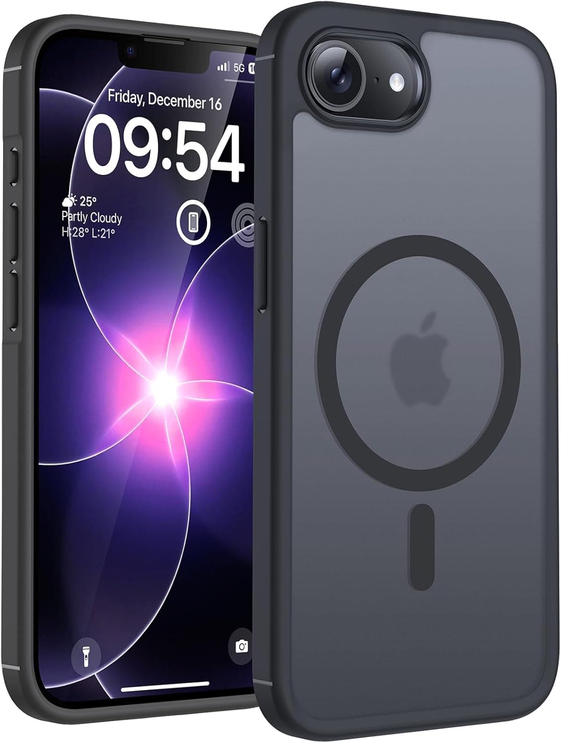TOCOL Funda para iPhone 17e (6,1"), Compatible con MagSafe, Titanio Negro