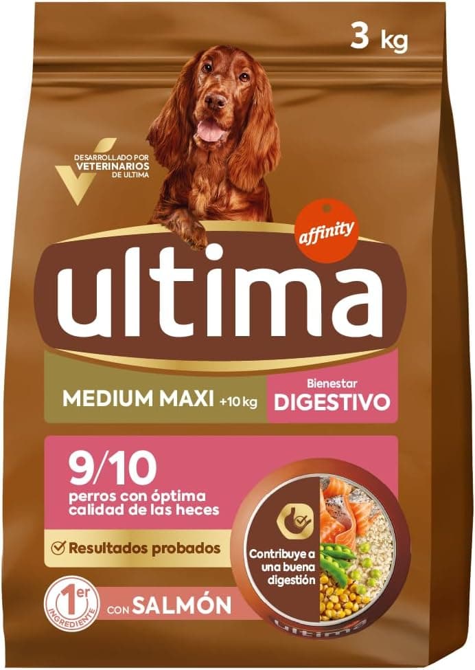 Ultima Pienso para Perros Medium Maxi Sensitive con Salmón - 3kg