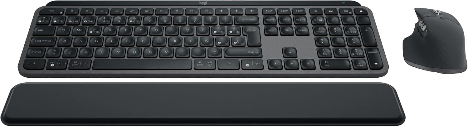 Logitech MX Keys S Combo - Teclado y Ratón Inalámbricos con Apoyo