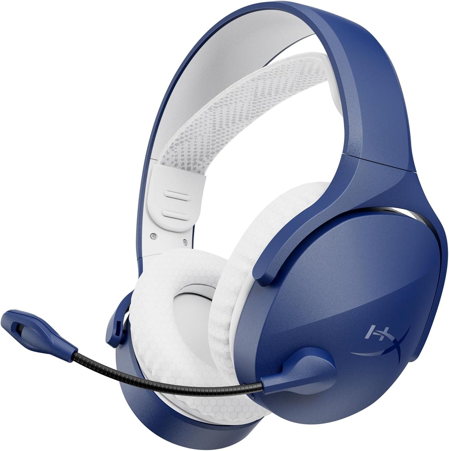 HyperX Cloud Jet - Auriculares Gaming inalámbricos, Dual Bluetooth + dongle USB, Mic Monitoring/sidetone Siempre Activo, 25h de batería, para PC/PS5/Nintendo Switch/Móvil, Color Azul