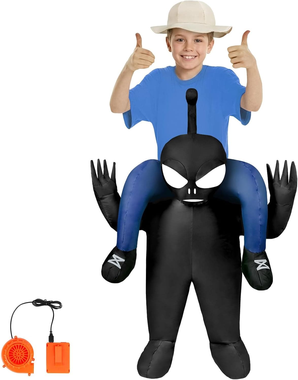 Disfraz Inflable de alienígena, Disfraz Inflable, Disfraz Inflable para Adultos con Sistema de inflación, Carnaval, Halloween, Verde, Cosplay para Fiestas