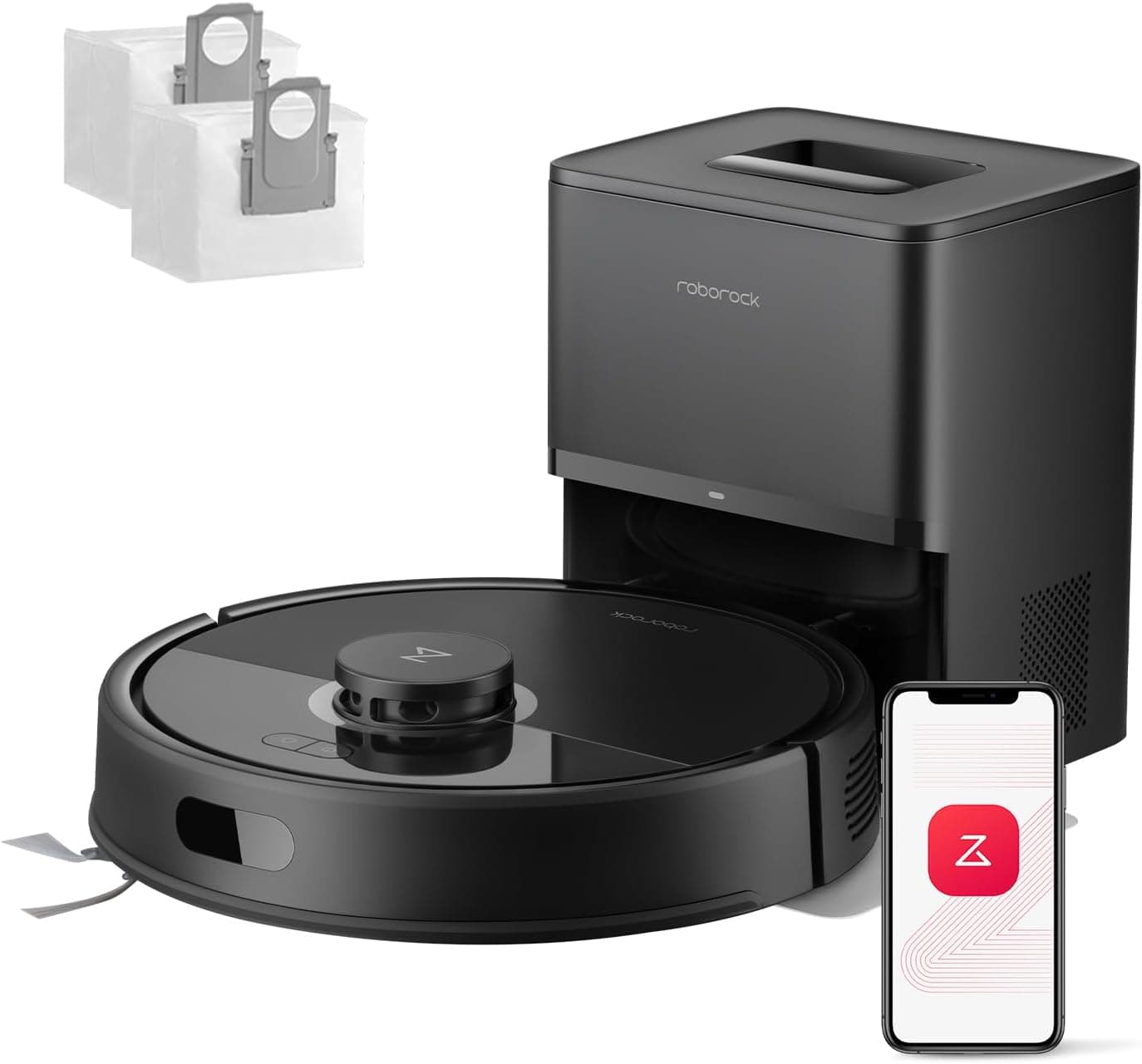 roborock Q7L5+ Set Robot Aspirador y Fregador 8000 Pa, Negro