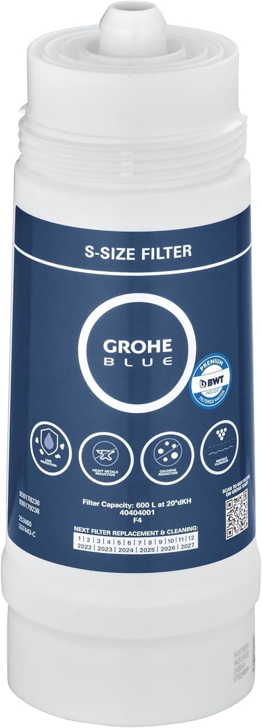 Grohe Blue - Filtro agua de cocina 600l, Tamaño S, Ref. 40404001