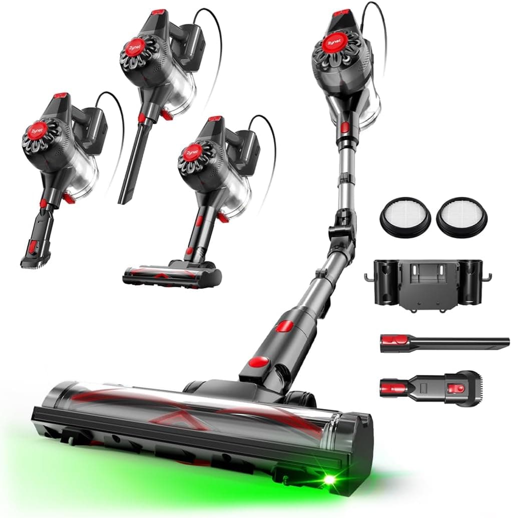 Aspiradora con Cable 70KPa/600W Potente Aspirador Escoba con Cable 7M 1,5L