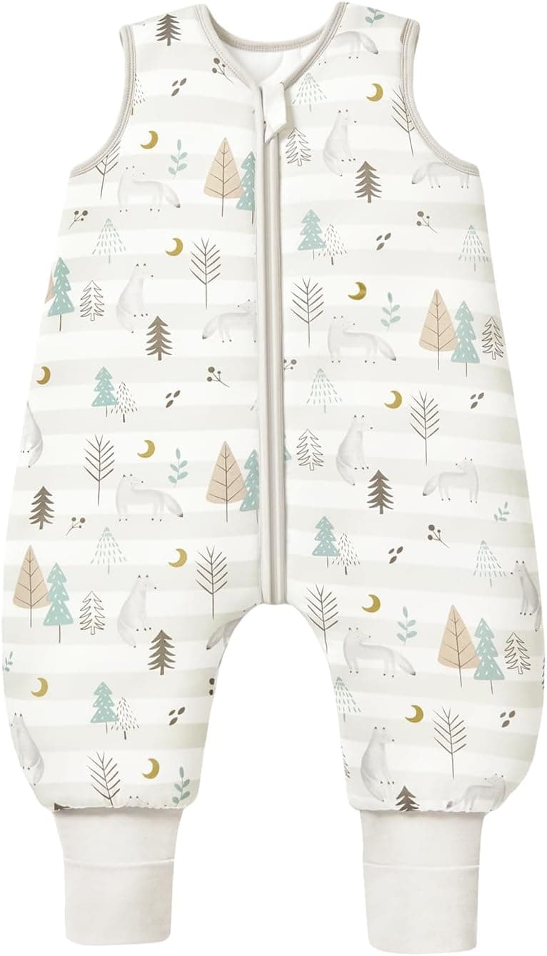 Saco de Dormir para bebé con pies, rayón súper Suave Hecho de bambú, Saco de Dormir de Fibra de bambú para niños, 2,5 TOG, Manta de Dormir para otoño e Invierno (Gris, 70 cm (6-18 Meses))