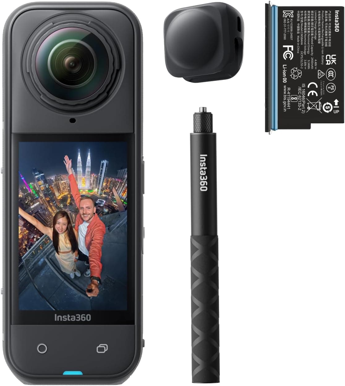Insta360 X5 Paquete de Principiante Negro- Cámara 8K 360°, sensores 1/1,28"