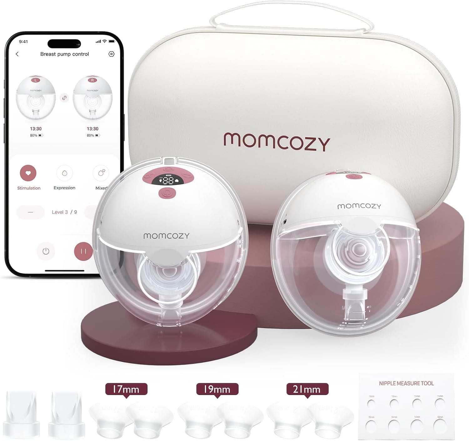 Momcozy M5 Smart Sacaleches Eléctrico Manos Libres con App, Portátil