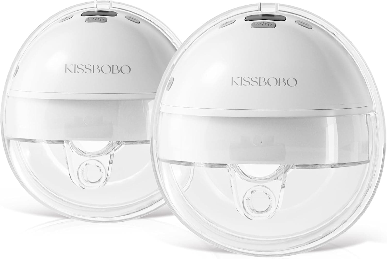 KISSBOBO K6 Sacaleches Electrico Doble Manos Libres, 4 Modos 19 Niveles, Succión 280mmHg, Función Pausa y Memoria, Portátil, BPA-Free, para Lactancia Cómoda en Casa, Trabajo y Viajes, Blanco 2 Piezas
