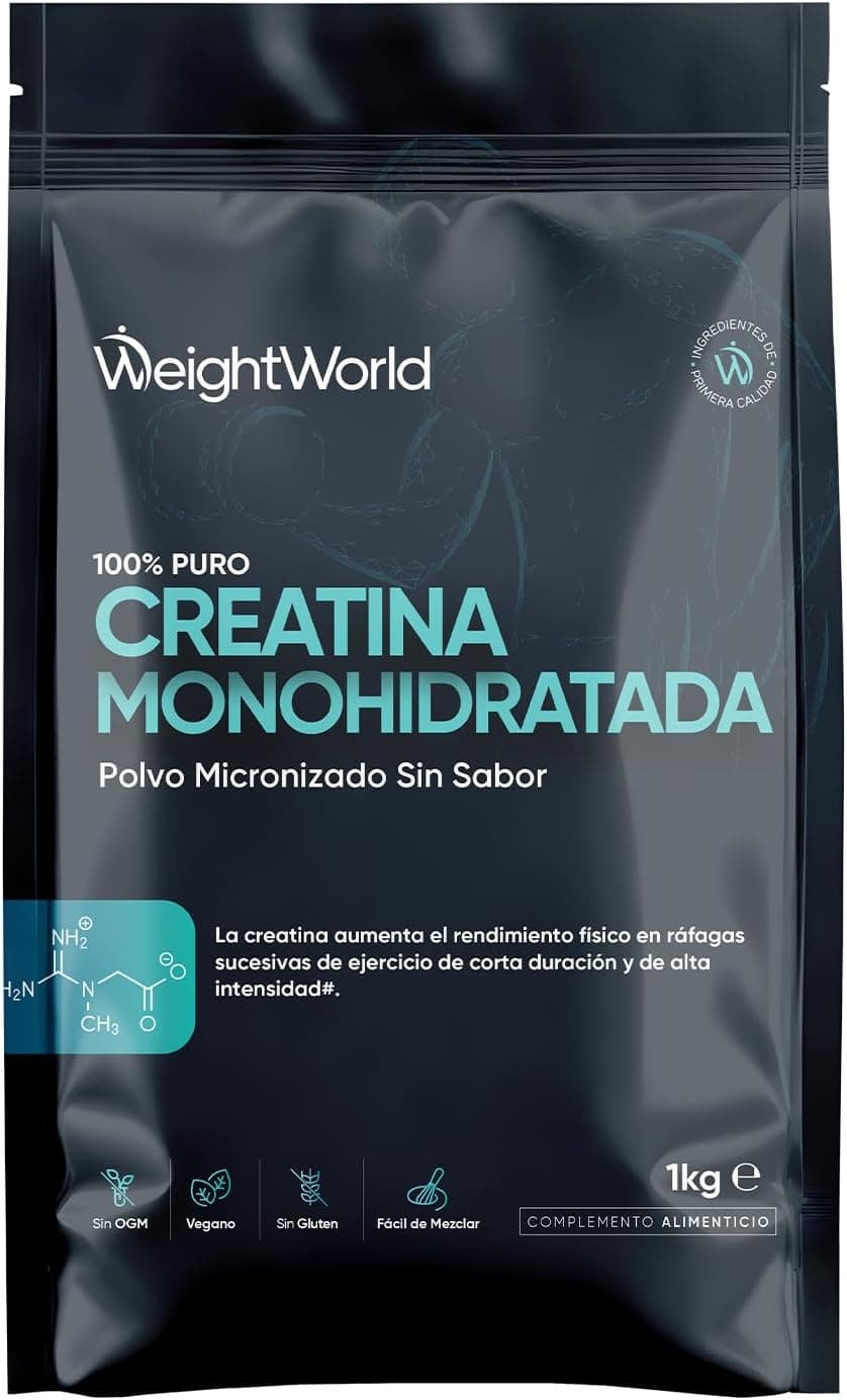 Creatina Monohidratada en Polvo 1kg/1000g para 330 Días