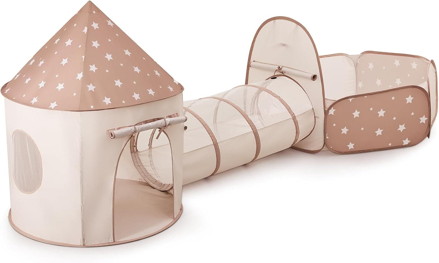 Sumbababy Tienda de Campaña Infantil: 3-en-1 Pop-up Tienda de Juego Túnel de Juego Infantil Piscina de Bolas Bebé - Gran Casita Infantil para Niños Interior Niñas y Exterior