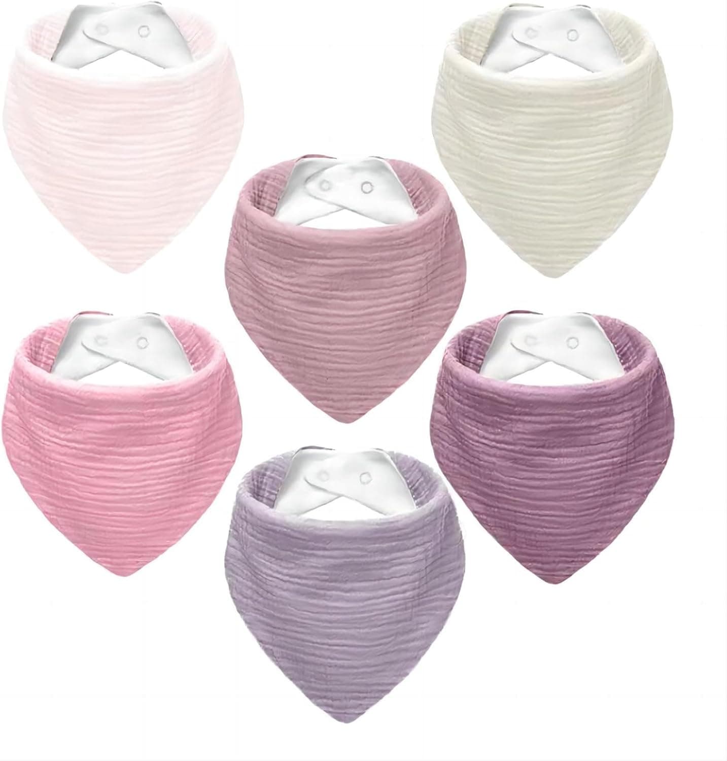 NISXABEBE Baberos bebé recién nacido bandana de muselina unisex, 6 unidades