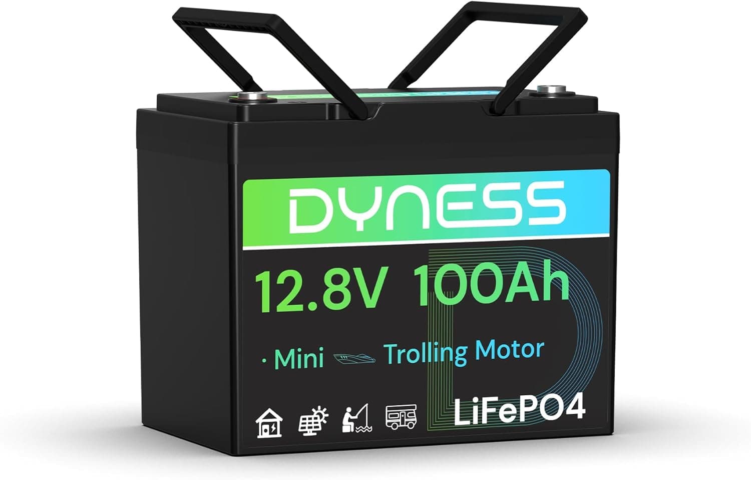 Dyness Batería de Litio 12V 100Ah LiFePO4 Mini Recargable Batería con BMS de 100 A, Protección contra Bajas Temperaturas, Máx 15000 Ciclos, para Motores de Barco, Autocaravanas, Sistemas Solares