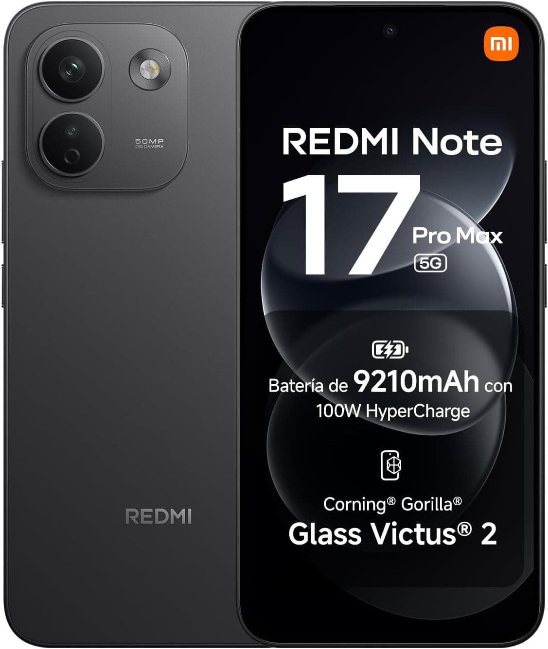 REDMI Note 17 Pro MAX 5G, Smartphone 8+512GB, Negro, batería de 9210mAh