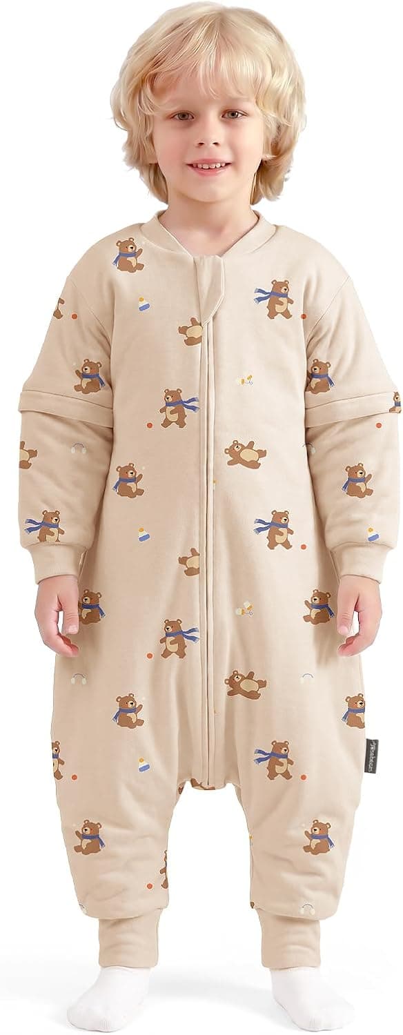 Mosebears Saco de dormir bebé 2.5 TOG, algodón,(Brown,18-36 meses)