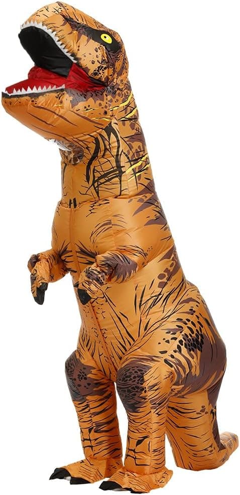 JASHKE Traje Inflable Disfraces De Dinosaurios Disfraz de Halloween Vestido Elegante para Adultos