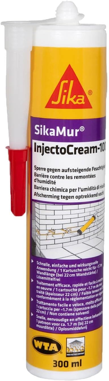 SIKA - Tratamiento humedades capilares - SikaMur InjectoCream-100-300ml