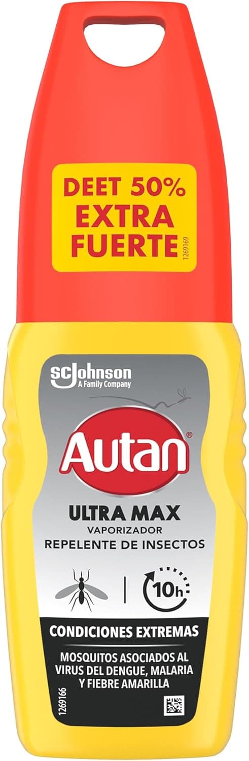 Autan Ultra Max Vaporizador Repelente Extra Fuerte de Insectos, Protección Máxima Contra Mosquitos, Con 50% DEET, Hasta 10h de Protección, 1x100 ml