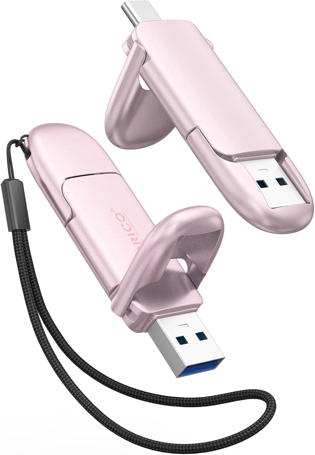 ORICO Pendrive USB C 128 GB, hasta 150 MB/s, USB 3.2 Gen 1, Rosa Nube