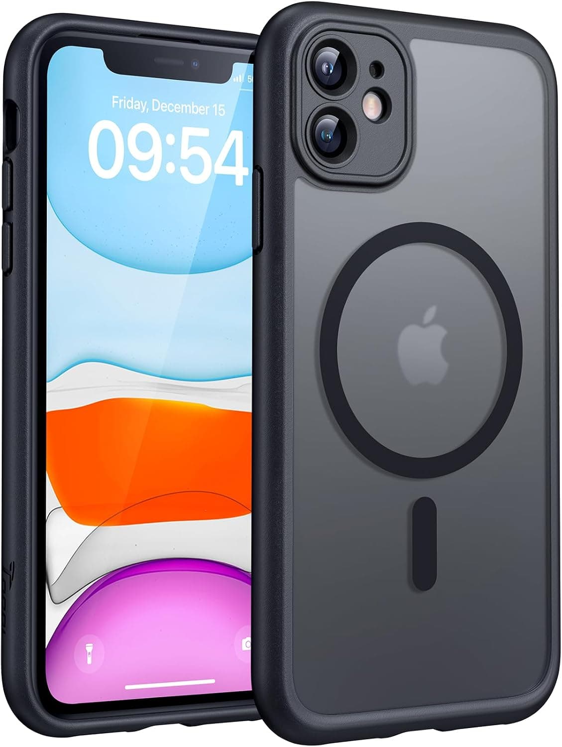 TOCOL Funda para iPhone 11 (6,1"), Compatible con MagSafe, Titanio Negro