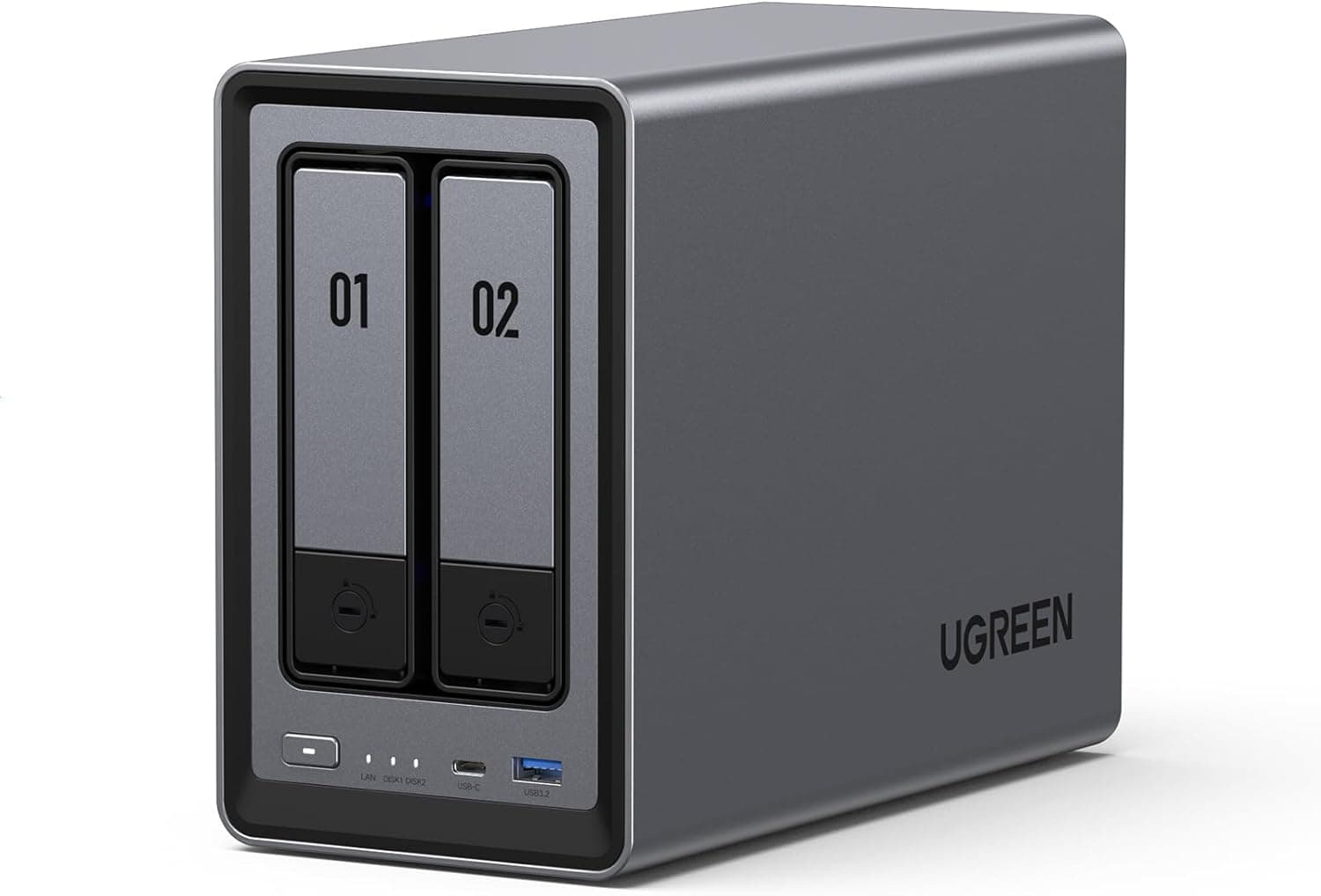 UGREEN NASync DXP2800, NAS de Escritorio de 2 bahías Servidor NAS, 8GB DDR5