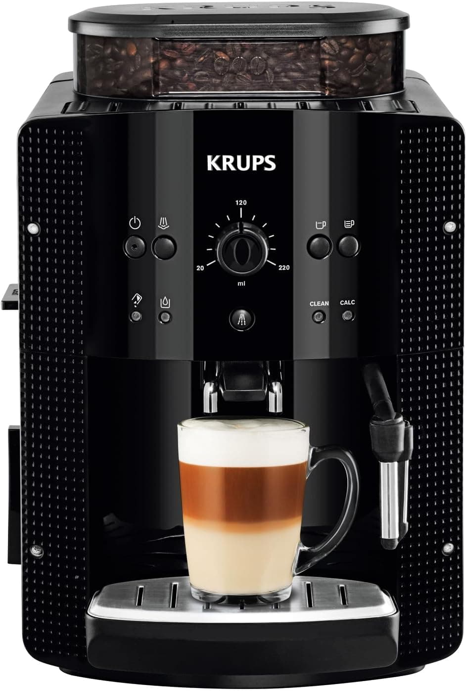 KRUPS Roma, Cafetera Superautomática 15 Bares, Capacidad de 1,7L, Negra