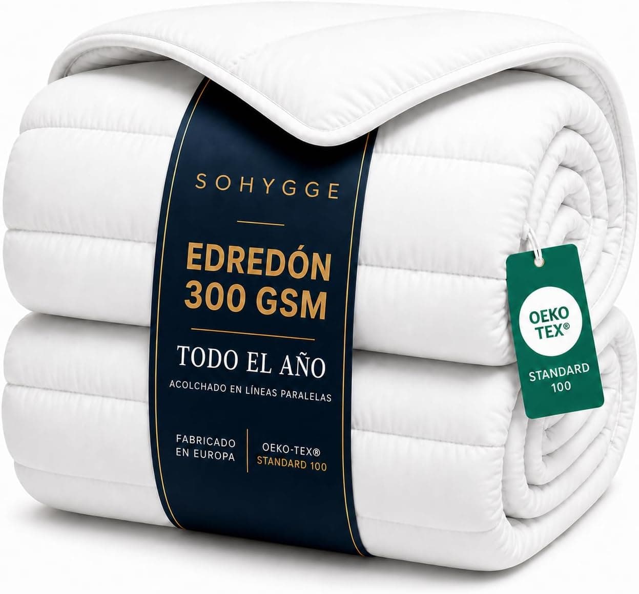 SOHYGGE - Edredon Cama 90-100% Microfibra - 300 gsm - Relleno nordico Cama 80/90 - Edredones Infantil Juvenil Otoño - Invierno 140 x 200 cm 4 Estaciones