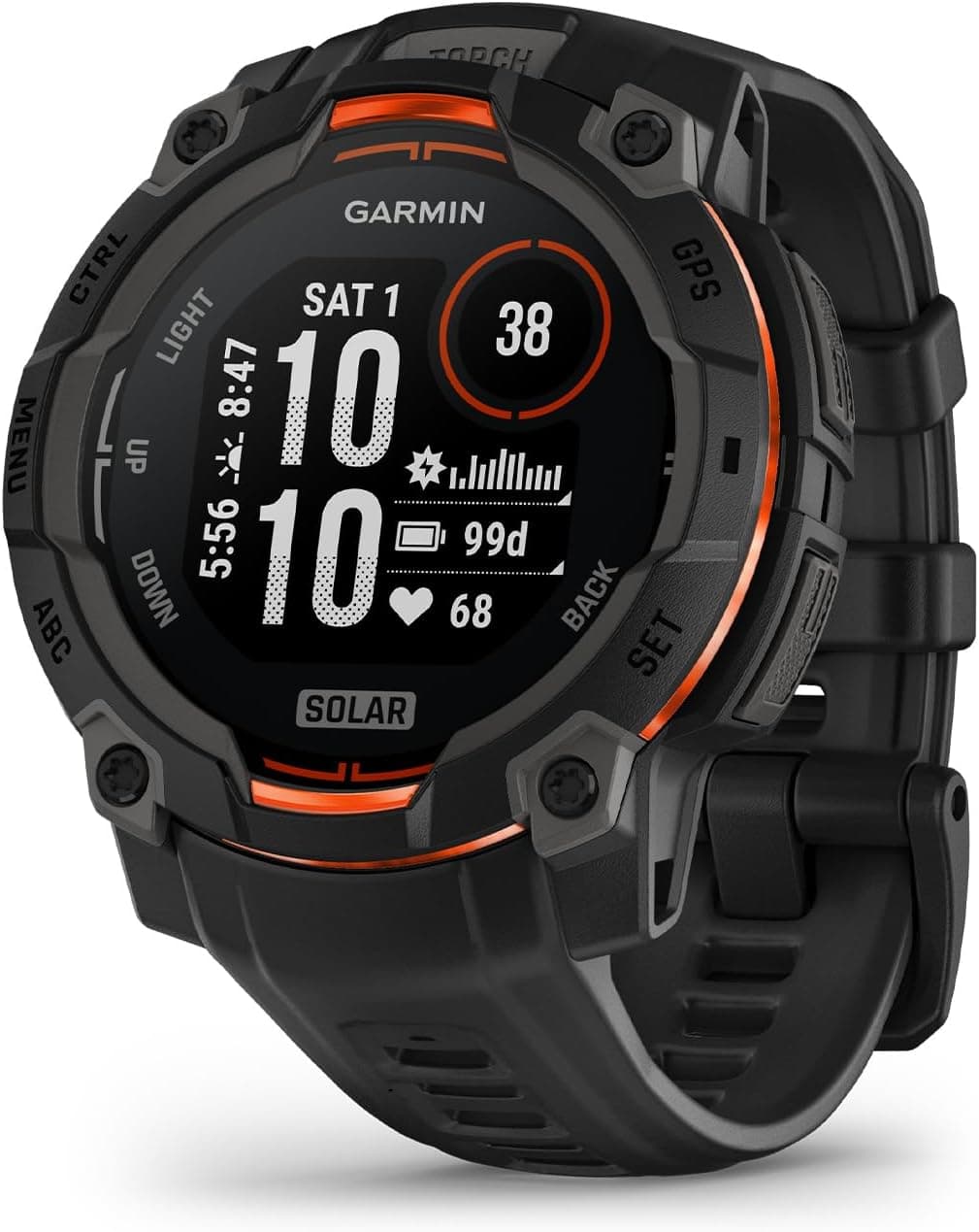 Garmin Instinct 3 Solar, Reloj Inteligente con GPS, Negro