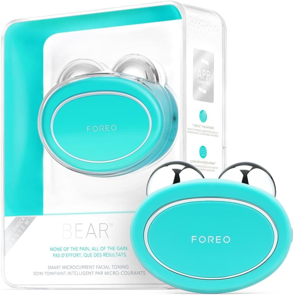 FOREO Bear Microcurrent Dispositivo facial - Herramienta de escultura facial - Lifting facial instantáneo - Firme y contorno - No invasivo - Aumenta la absorción de productos para el cuidado de la