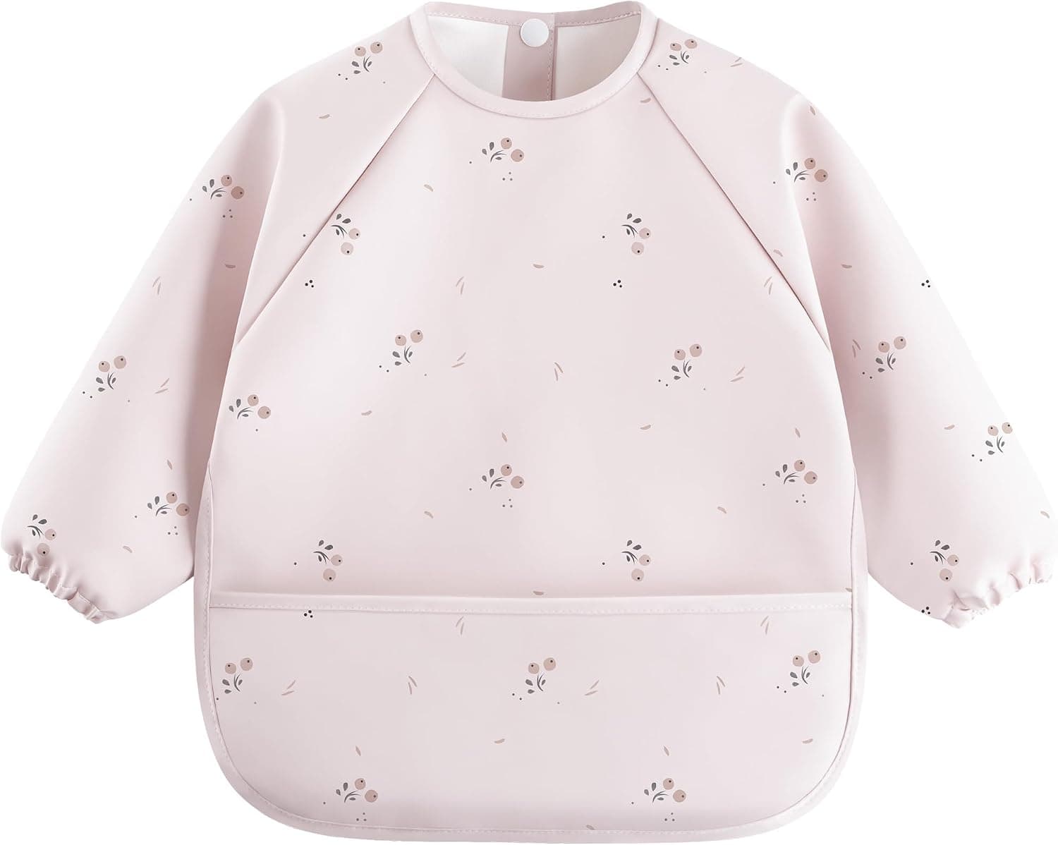 Bearmoss Babero de Destete de Manga Material de PU Manga larga Babero Impermeable Bebe,Babero con Mangas Impermeable Tejido Suave,Impermeable y apto para Bebés y Niños Pequeños.