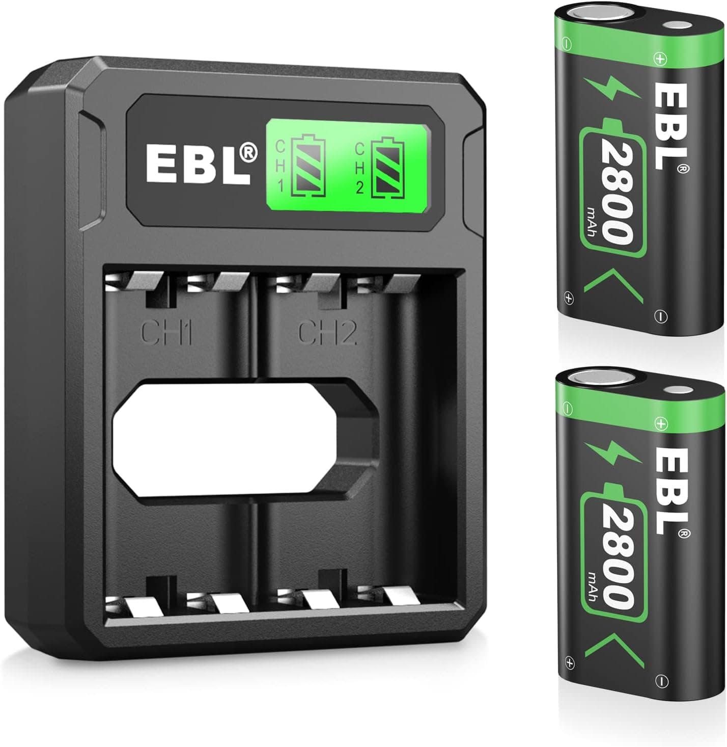 EBL 2800mAh Batería de Mando, LCD Cargador para Batería Mando para Xbox One/One S/One X/One Elite