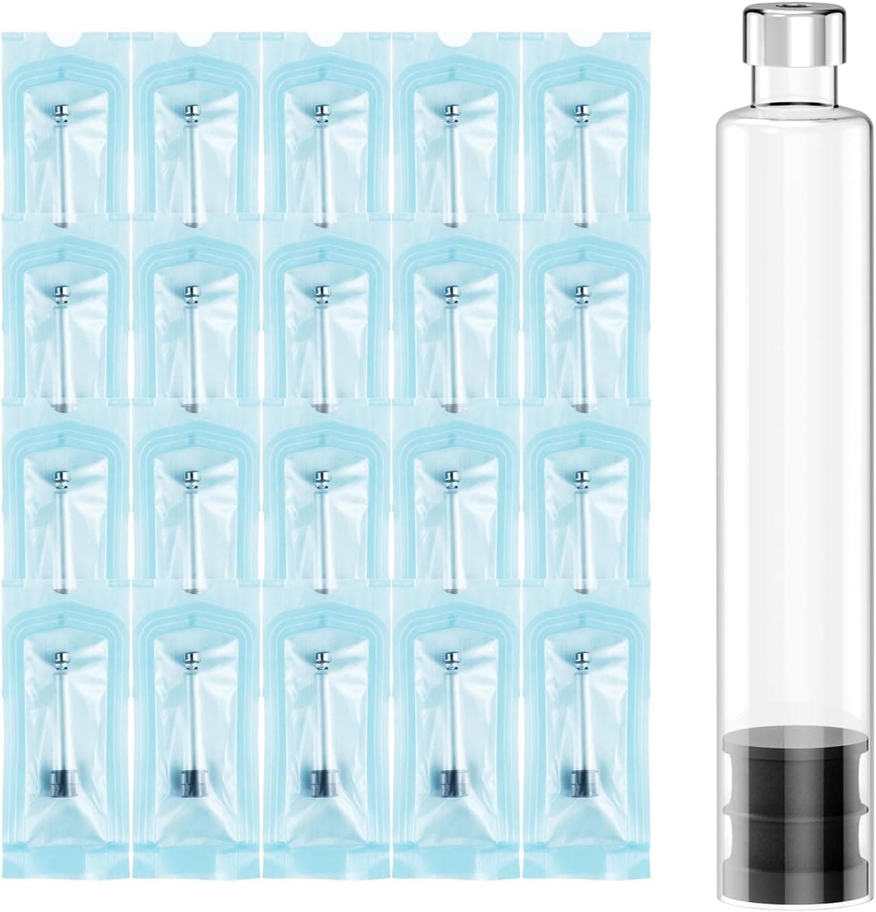 20 cartuchos de 3 ml, esterilizados, compatibles con sistemas de pluma de 3 ml
