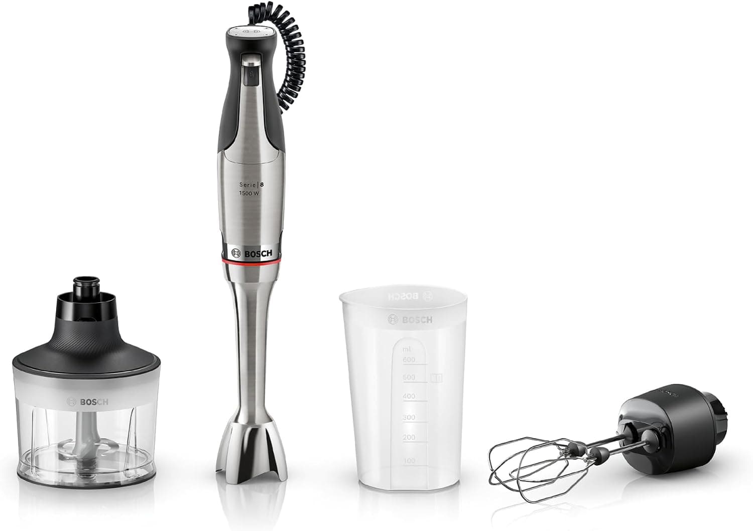 Bosch, Batidora de mano, ErgoMaster Serie 8, 1500W, MSM8M934