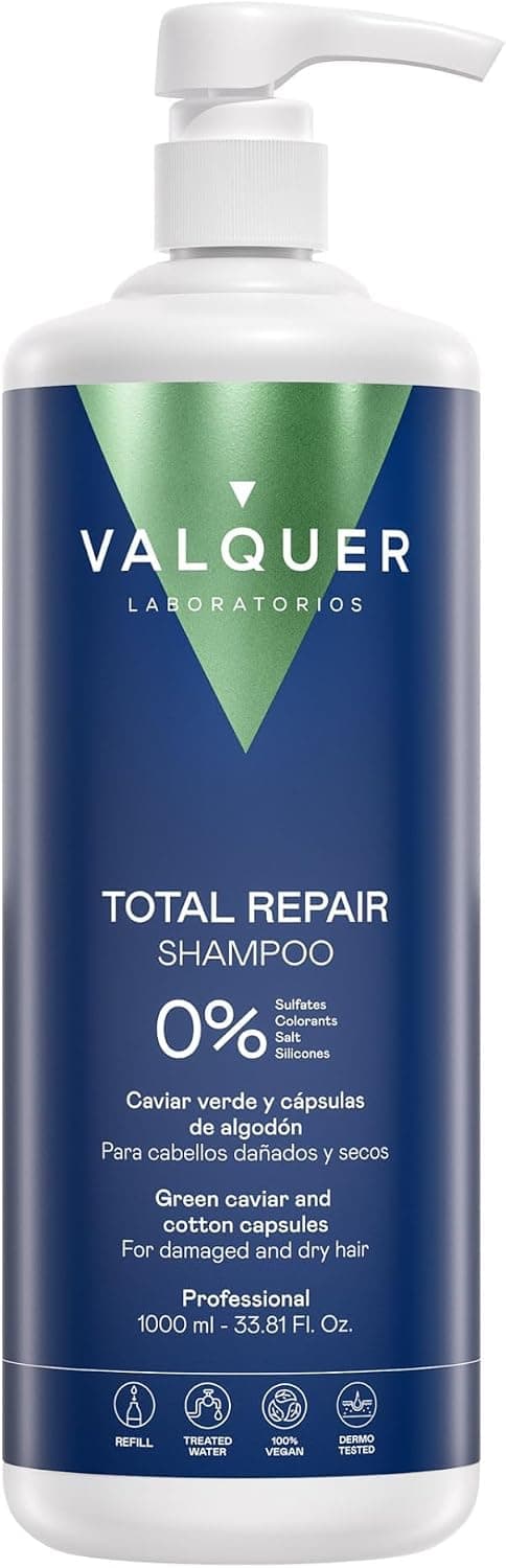 VALQUER Champú Total Repair Zero | Vegano | 1 L
