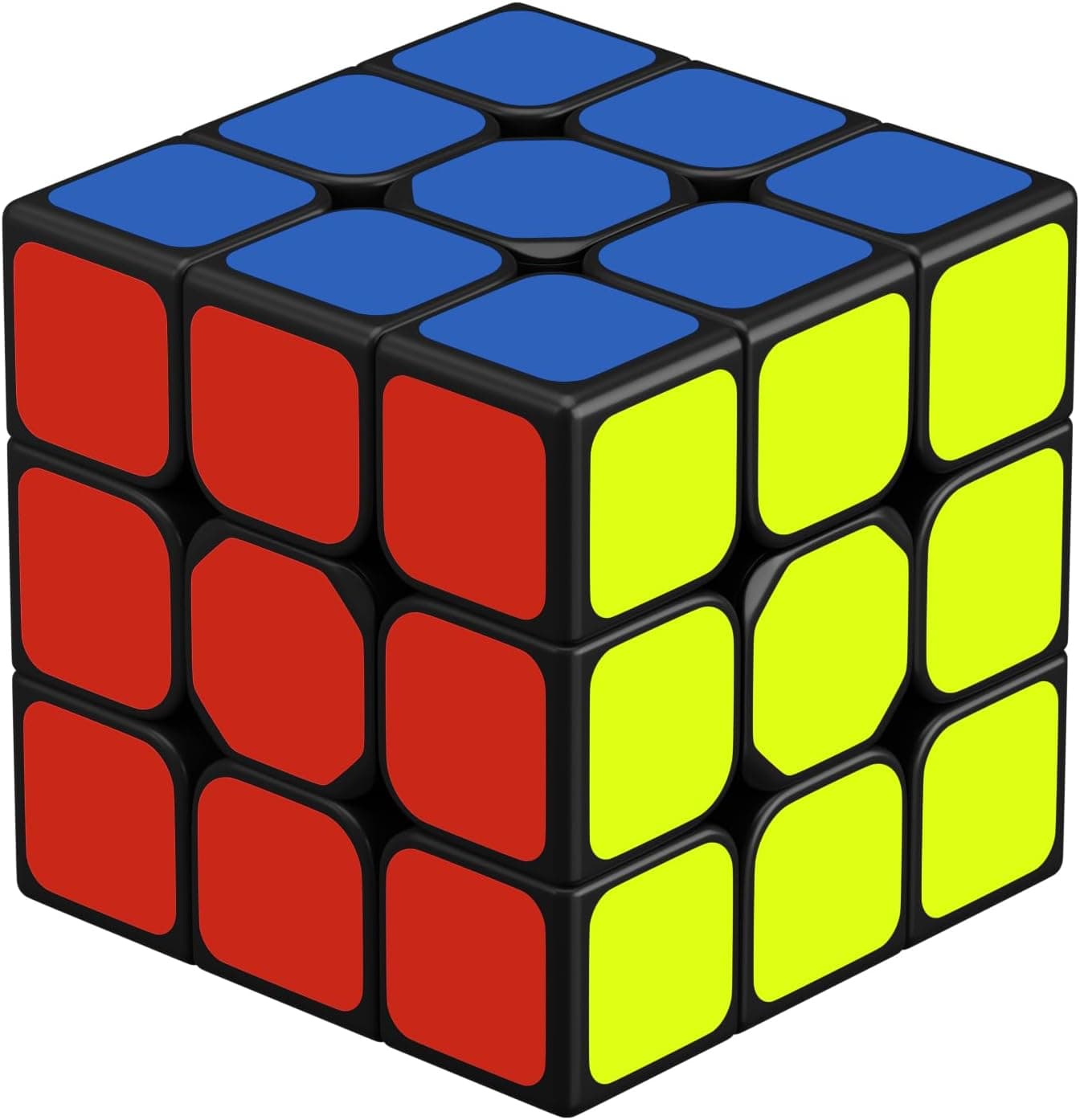 ROXENDA Cubo de Velocidad 3X3, Qihang Cubo Mágico 3X3X3 Speed Cube Etiqueta Súper Duradera con Colores Vivos