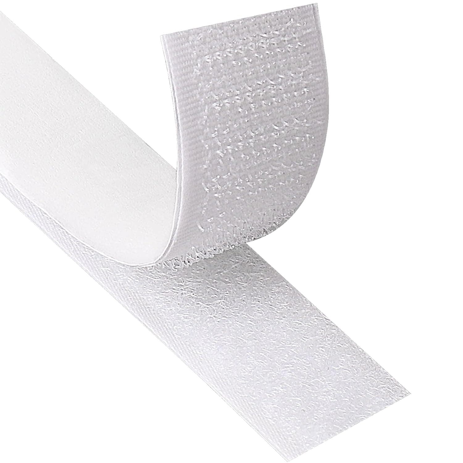 Blooven 8 Metros 20 mm Auto Adhesivo Cinta Rollo Hook y Loop Tape Gancho y Cinta de Lazo (20 mm x 8 m, Blanco)