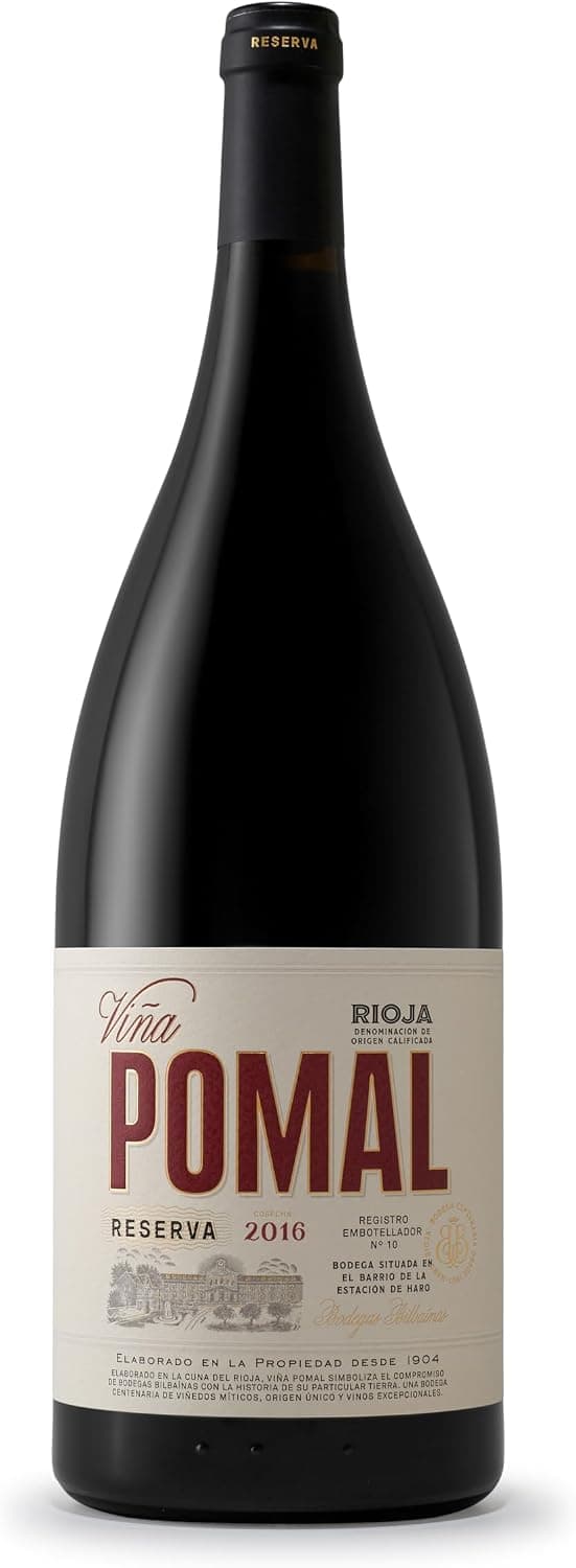 VIÑA POMAL Reserva Magnum, Vino tinto DO Rioja, 100 por 100 Tempranillo, Botella 1.5 l