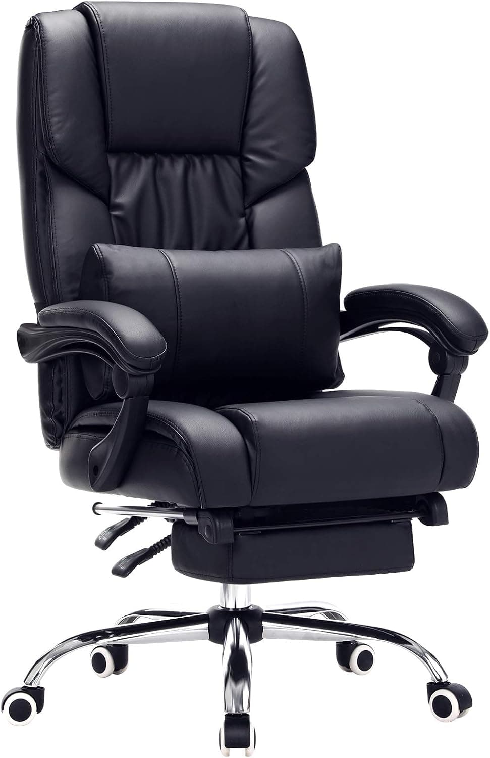 SONGMICS Silla de escritorio Ergonómica con altura ajustable PU 150 kg